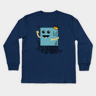 Happy King Box Squids Kids Long Sleeve T-Shirt